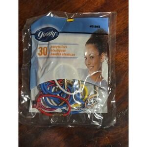 NOS VTG Goody Y2K Ponytail Holders 30 Count COLORFUL USA Ponytailers Hair Ties